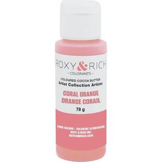 Farvet kakaosmør - Coral Orange 78 g - Roxy & Rich Artist Collection