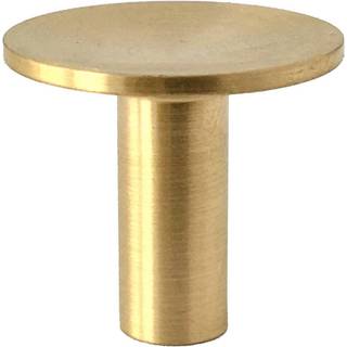 Deep møbelknop, massiv børstet messing uden lak • KYNER & Co