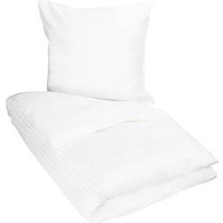 Junior sengetøj i 100% bomuldssatin - 100x140 cm - Hvidt ensfarvet sengesæt - Borg Living sengelinned