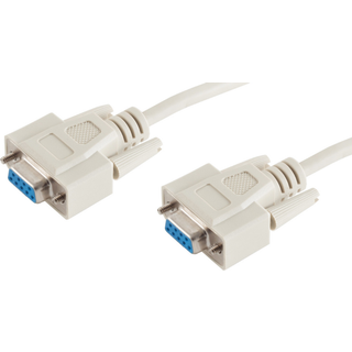 9pin D-Sub Seriel hun/hun kabel - 3 m