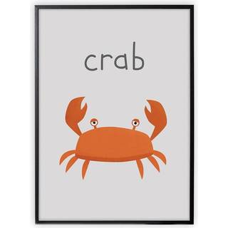 XO Posters Plakat Med Krabbe One Size  Rød  One Size  Unisex