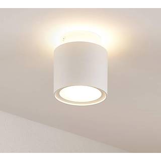 Arcchio loftlampe Walisa, Ø 10 cm, hvid, diffuser, GU10