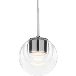 kdln LED-hængelampe Dew, kromfarvet, 1 lyskilde, Ø 11 cm