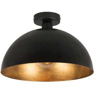 Industriel loftslampe sort med guld 35 cm - Magna