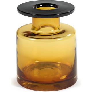 Serax Vases - 'Wind & Fire' vase, amber, small in amber, black Glass