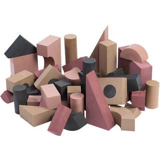 Babytrold Foam building blocks - Dusty Rose - 52 pieces