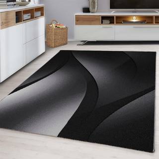 Plus 8010 tæppe - Sort - 200X290 cm