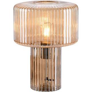 Design bordlampe lavet af ravfarvet glas - Andro