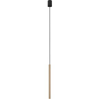 Hængelampe Laser, enkeltflamme, messing, skærm 49 cm