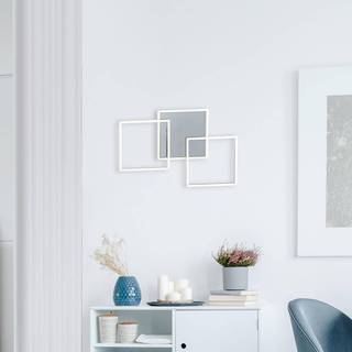 LED-loftslampe Iven, stål, 75x45cm