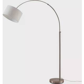 Lindby gulvlampe Railyn, hvid, stof, 200 cm, E27