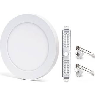 Outlet: Aigostar Rund Justerbar CCT LED Panel Ø170 På 12W Til Indbyg/Påbyg i Hvid