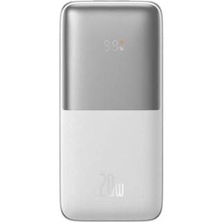 Powerbank Baseus Bipow Pro 10000mAh, 2xUSB, USB-C, 20W - Hvid - Digital skærm