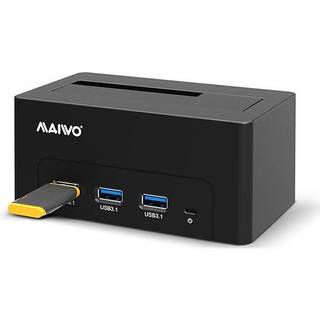 Maiwo K308H USB 3.1 GEN1 5Gbps Docking 1st 2,5-3,5 SATA-harddisk SSD op til 14TB med understøttelse af UASP 3xUSB3.1 hub