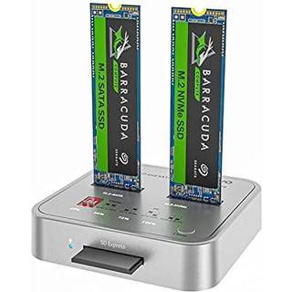 Maiwo K3016CL dockingstation til disk kloning SATA og NVMe SSD 1: 1 10 Gbps M-Key og Key B + M SD Express-kortlæser