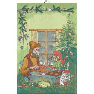 Ekelund Linneväveri Pedersen & Findus viskestykke Julepynt
