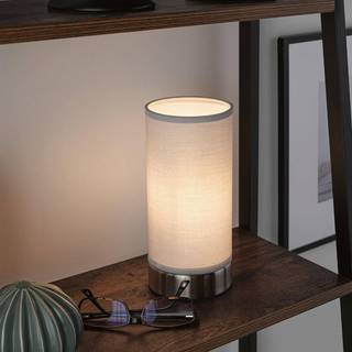 Paulmann Pia bordlampe af stof, lysegrå