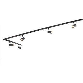 Moderne skinnesystem med 5 spots sort 1-faset - Iconic Jeana