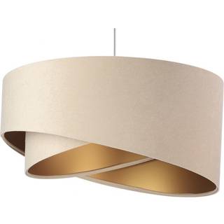 Hængelampe Vivien, tofarvet, creme/guld
