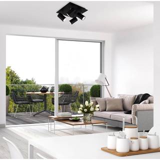 Loftlampe 2857-045, drejelig, 4-fl, sort