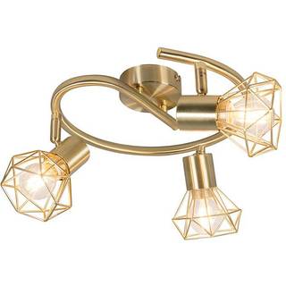 Art Deco Spotlight messing justerbar og vippbar 3-lys - Mosh