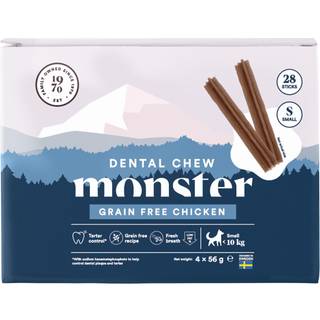 Monster Dog Dental Chew Grain Free Chicken Small - 28-pakke