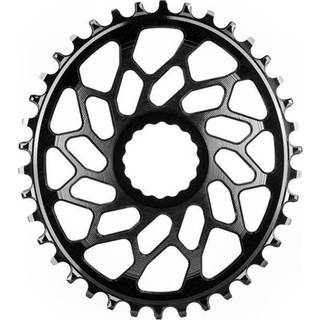 Absolute Black Singlespeed Klinge 44T Oval Direkte Montering Sort