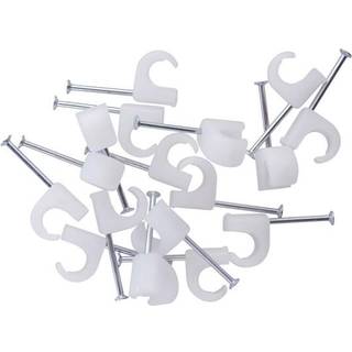 Ledningsclips rund 5-7mm neutral 20-pak