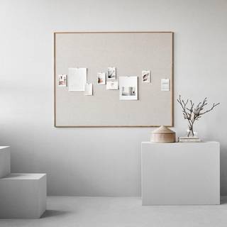 Lintex Wood Linen opslagstavle med træ ramme 150x120cm