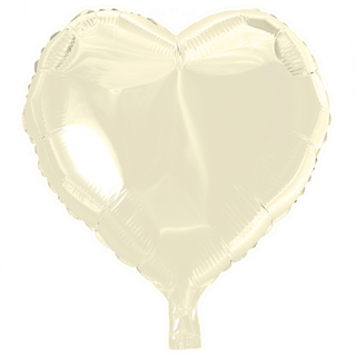 Elfenbenhvid folieballon, Hjerte