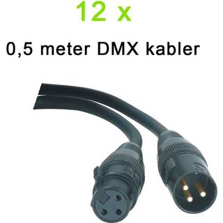 DMX Kabel Pakke (12x0,5m)