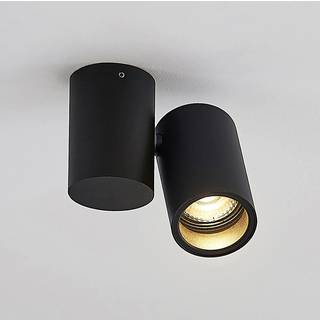 Arcchio loftlampe Gesina, 1 lyskilde, sort, aluminium, 11,6 cm