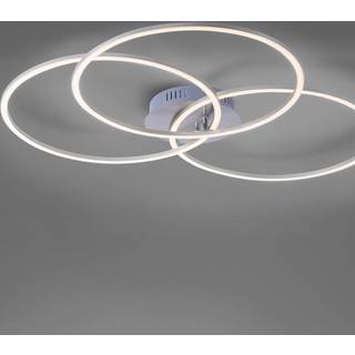 Ivanka LED-loftlampe, 3 ringe, stål