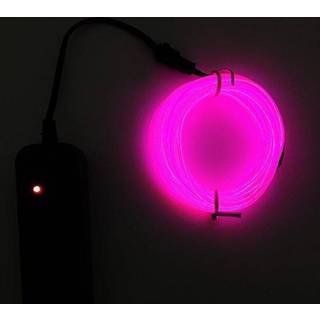 Batteridrevet Led Wire Neon Loop 3 meter - Cerise