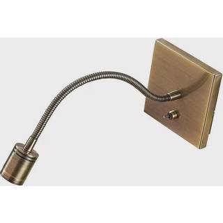 Lindby LED-væglampe Mayar, messing, metal, læselampe, 11cm