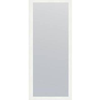 Aflangt Spejl Med Hvid Ramme Med Træramme  - 40 x 120 Cm - Incado