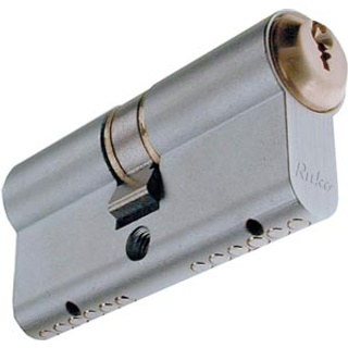 Ruko profilcylinder 1620 +15 m/3 nøgler 1stk/pk t/stanglås 101076 mat krom serie 600