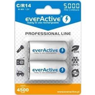 EverActive Professional Line EVHRL14-5000 Genopladelige C-batterier 5000mAh - 2 stk.