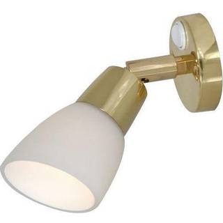 Læselampe, messing, opalskærm, LED, 12 V, 3 W