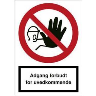 Adgang forbudt for uvedkommende - Selvklæbende vinyl - 297 x 210 mm