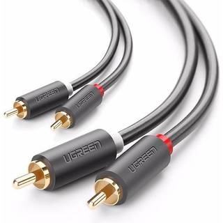 Ugreen lydkabel 2RCA (han) til 2RCA (han), 1m - grå