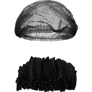 Pakke med 1000 sorte p?belh?tter 21 h?rkapper med elastisk stretchb?nd disponible polypropylen h?r d?kning caps unisex h?r d?kker til mad service