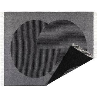 NJRD Circles uldplaid 130x185 cm Sort