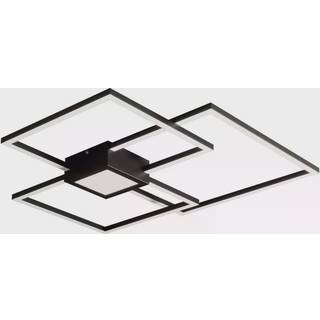Lindby LED-loftlampe Duetto, 65 cm, antracit, 38 W, aluminium