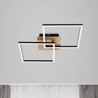 Frame LED-loftlampe, Switch dim, sort/træ