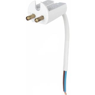 Airam Lampekontakt hvid, med ledning 11 cm, ikke jordet