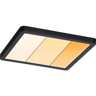 Paulmann Areo Panel dimtowarm, kantet, sort 17,5cm