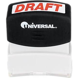 Universal UNV10049 Forudbelagt udkast til meddelelsesstempel - R?d bl?k