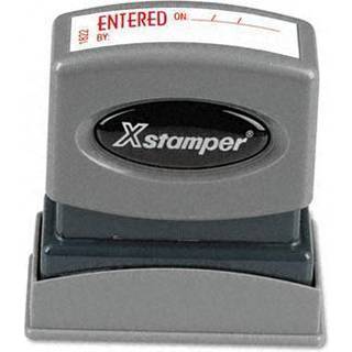 XSTAMPER 1822 Titelstempel indtastet m/tomt vindue 1/2-tommer x 1-5/8-tommer r?d