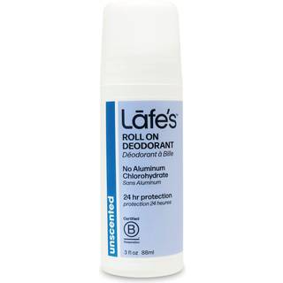 Lafes naturlige deodorant | 3oz roll-on aluminiumfri naturlig deodorant til mænd og kvinder | Paraben gratis og bagepulver gratis med 24-timers b
